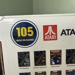 ATGAMES Atari Flashback 8 Black Console 105 Built in Games. Original Box