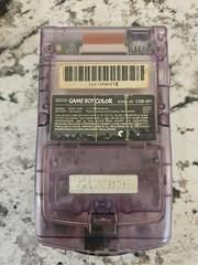 Nintendo Game Boy Color Atomic Purple Bundle Pokemon Gold Case AC Adapter Tested