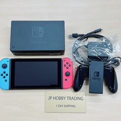 Nintendo Switch Console HAC-001 w/ Joy Con + Dock + Charger Tested 1 Day Ship